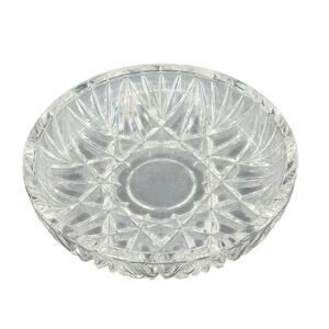 Vintage Glassware Platter Plate Small 6 Inches 1 Inch Deep Heavy Star Design